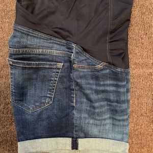 MATERNITY Rolled Hem Denim Shorts